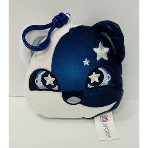 Aphmau MeeMeows Mystery Litter 4 Blue/White Celestial Moon Cat 4" Plush Keychain